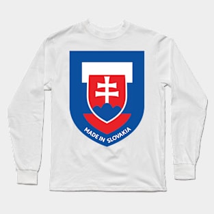 Slovakian flag sticker Long Sleeve T-Shirt